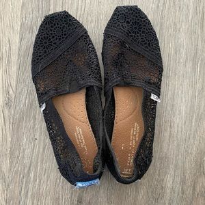 Black Crochet TOMS